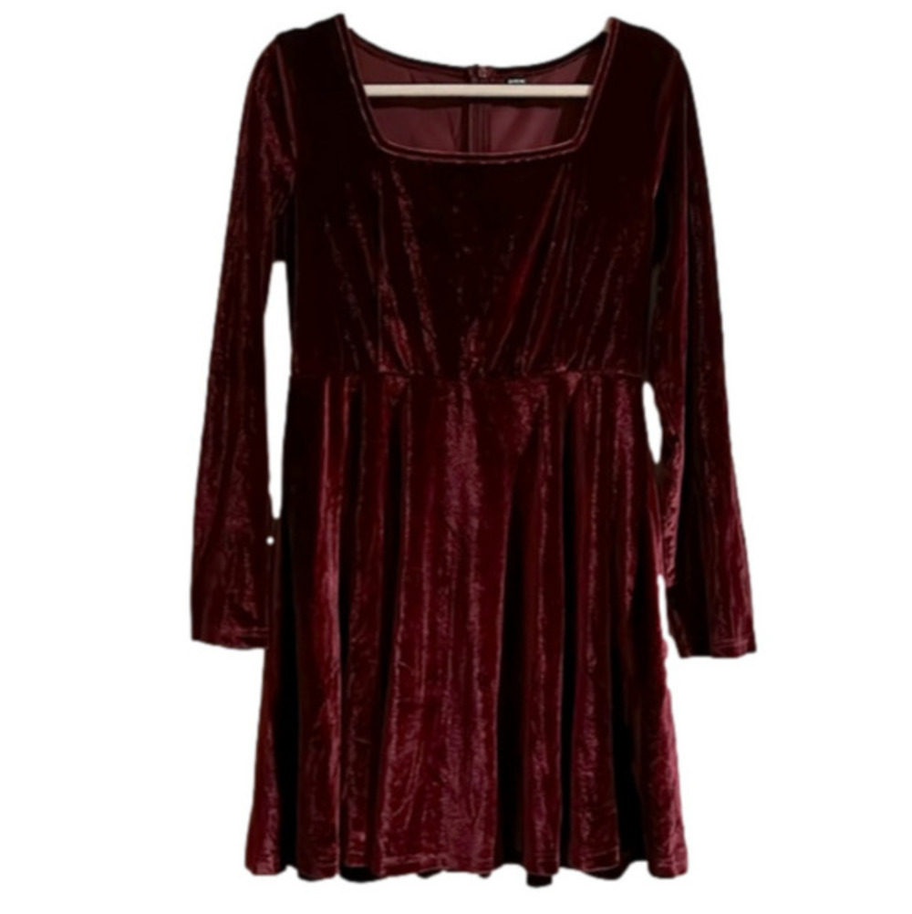 SHEIN red velvet dress NWOT
